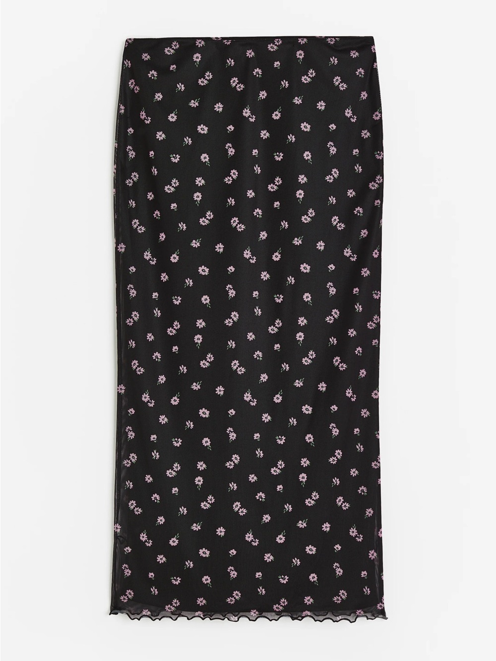 H&M Mesh Pencil Skirt Floral Witchy Edgy